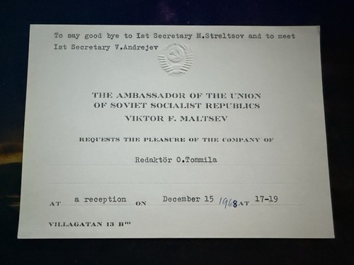 Udssr botschafter einladung - udssr,